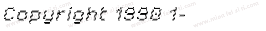 Copyright 1990 1字体转换